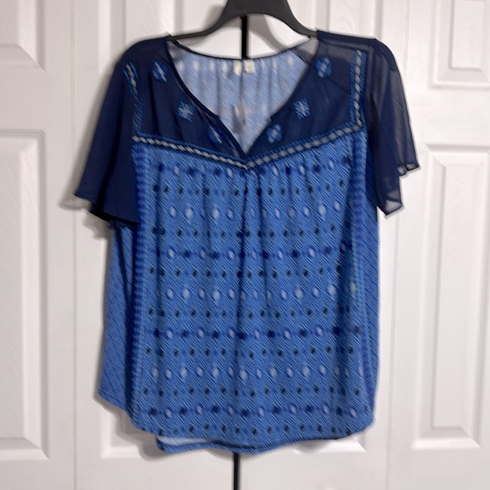 Cato blue top shirt blouse size 18W / 20W